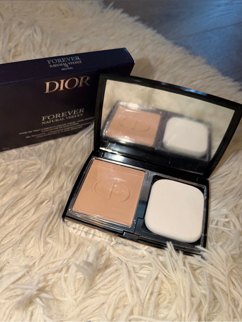 Dior Forever Natural Velvet Compact Powder - Beige with White Sponge 1N